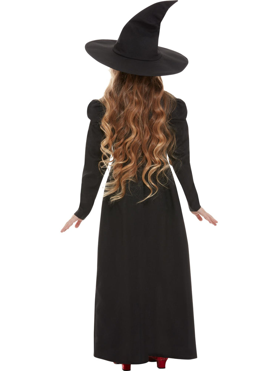 Smiffys Wicked Witch Kinderkostüm mit Kleid und Hut – Detailansicht