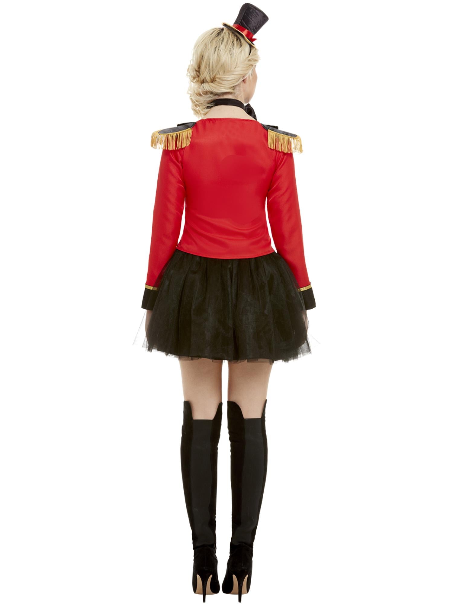 Smiffys Deluxe Ringmaster Lady Kostüm rot für Damen – Detailansicht