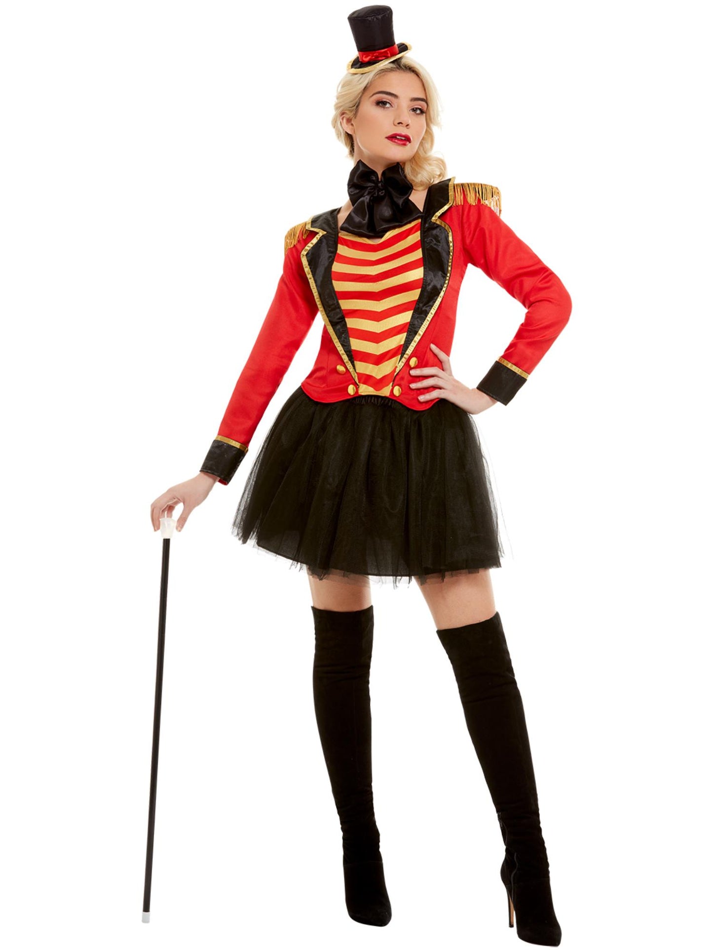 Smiffys Deluxe Ringmaster Lady Kostüm rot für Damen – Produktansicht