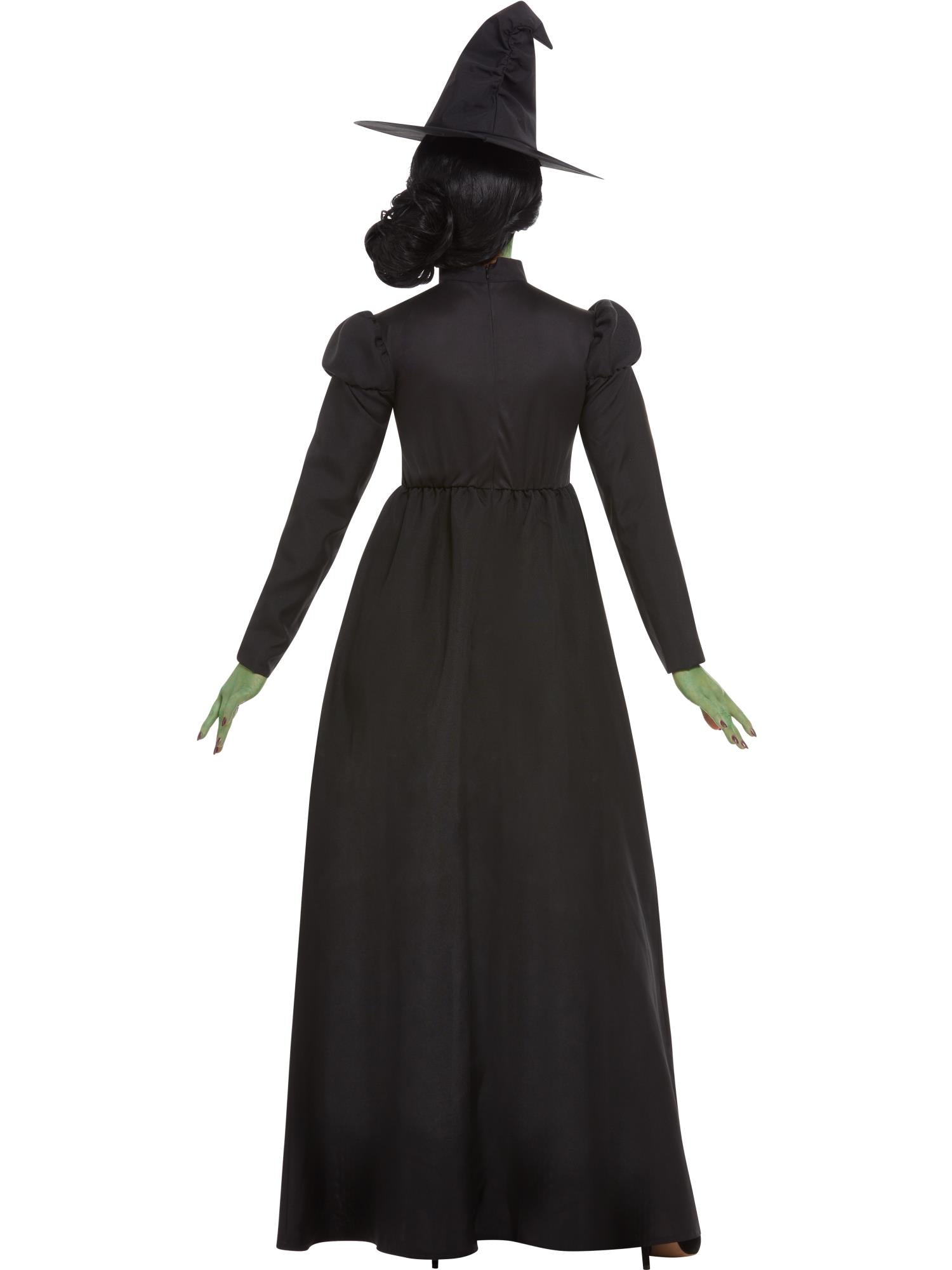 Smiffys Wicked Witch Kostüm für Damen in Schwarz mit Kleid und Hexenhut – Detailansicht