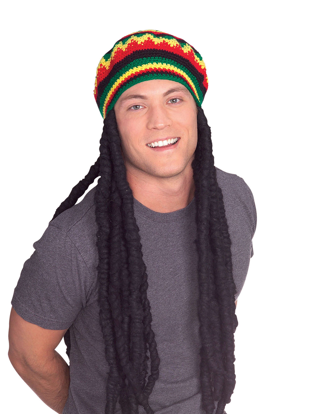 Rubies Rasta Wig With Cap Perücke