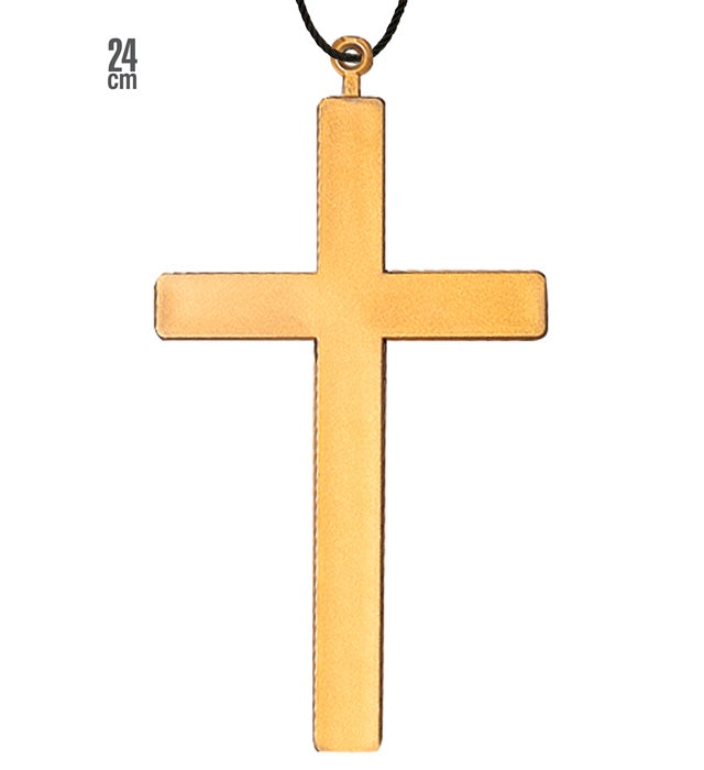 Großer Kreuz-Anhänger 24 cm als Kostümzubehör für Fasnacht und Mottopartys