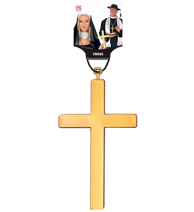 Großer Kreuz-Anhänger 24 cm als Kostümzubehör für Fasnacht und Mottopartys