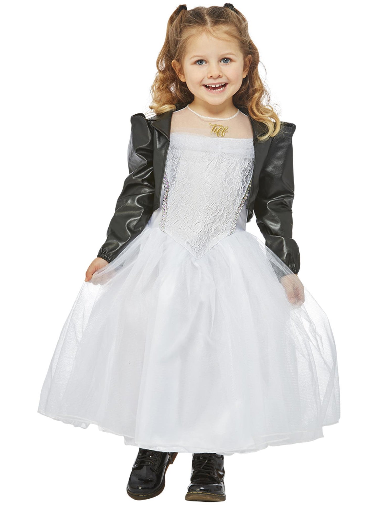 Smiffys Tiffany Kostüm für Mädchen – Bride of Chucky Kinderkostüm mit Kleid und Jacke – Produktansicht