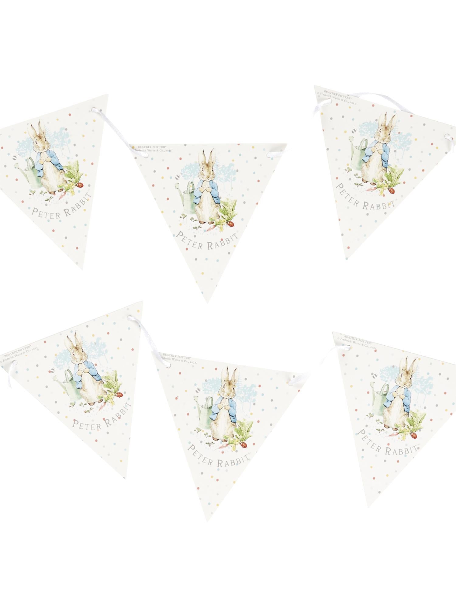 Smiffys Peter Rabbit Classic Party-Bunting blau, 3 m mit 20 Fähnchen