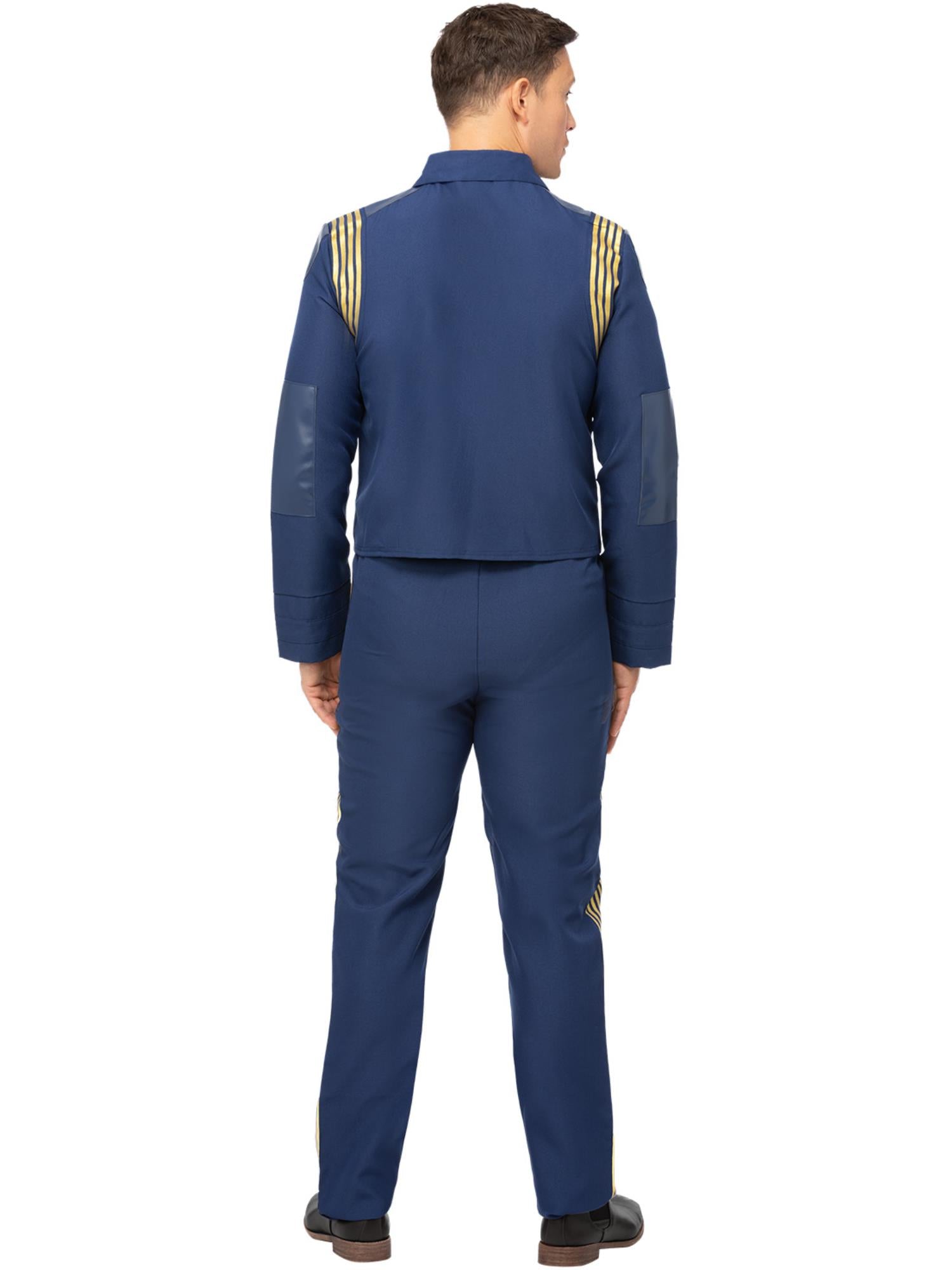 Smiffys Star Trek Discovery Command Uniform für Herren in Blau mit Jacke und Hose – Detailansicht