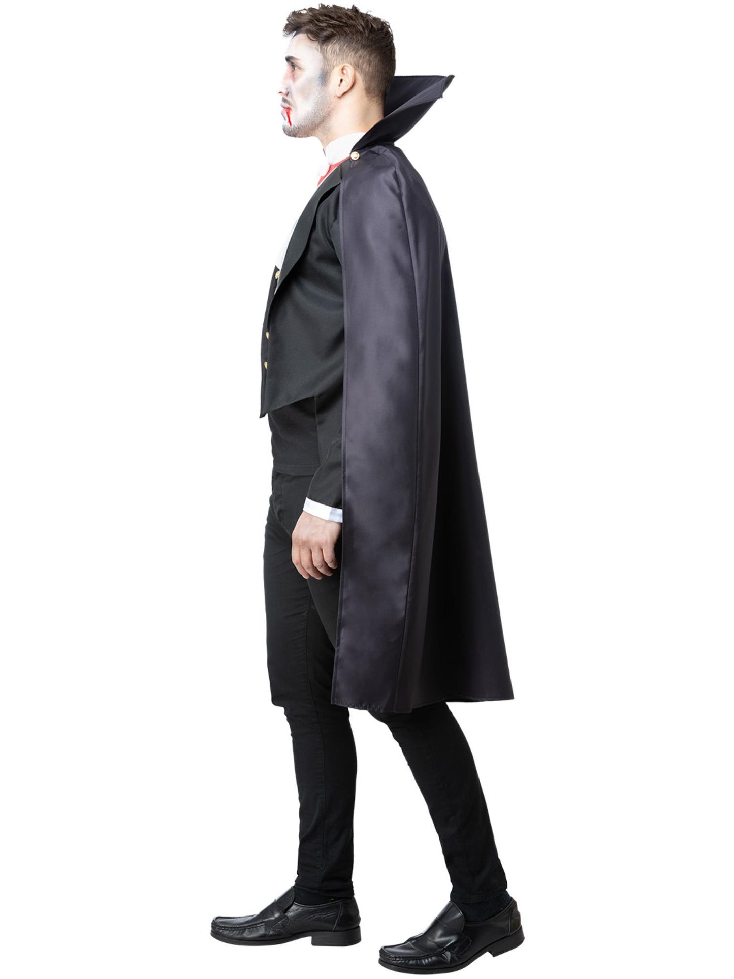 Smiffys Universal Monsters Dracula-Kostüm für Herren mit Umhang – Seitenansicht
