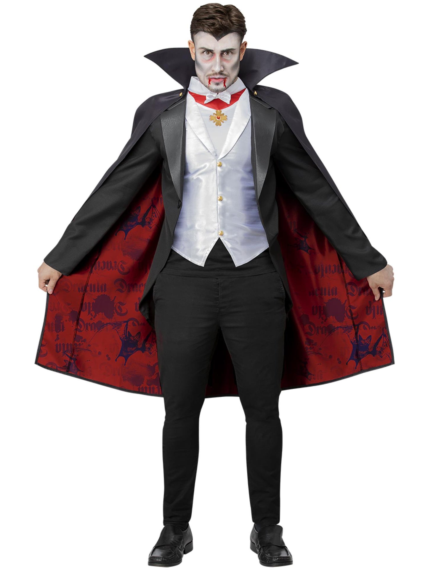 Smiffys Universal Monsters Dracula-Kostüm für Herren mit Umhang – Produktansicht