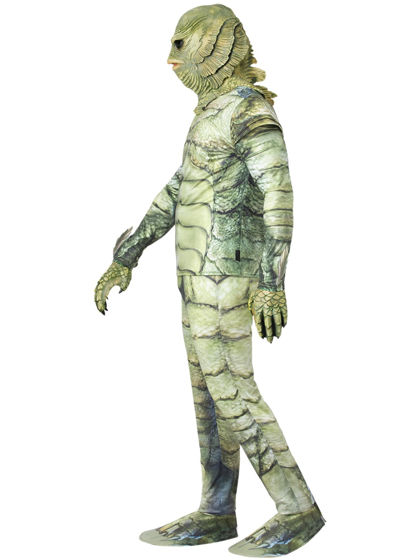 Smiffys Creature from the Black Lagoon Kostüm für Herren in Grün – Seitenansicht