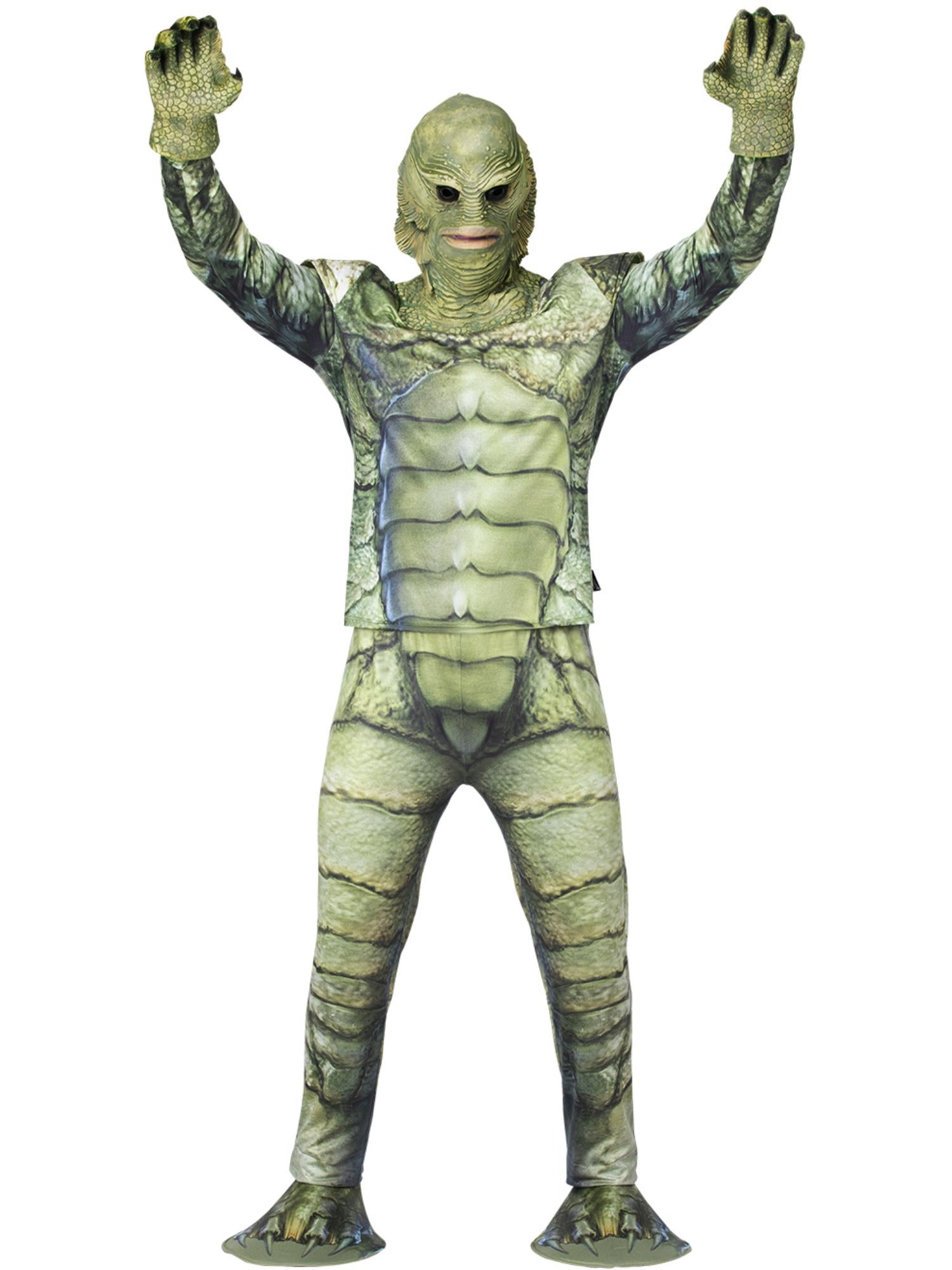 Smiffys Creature from the Black Lagoon Kostüm für Herren in Grün – Produktansicht