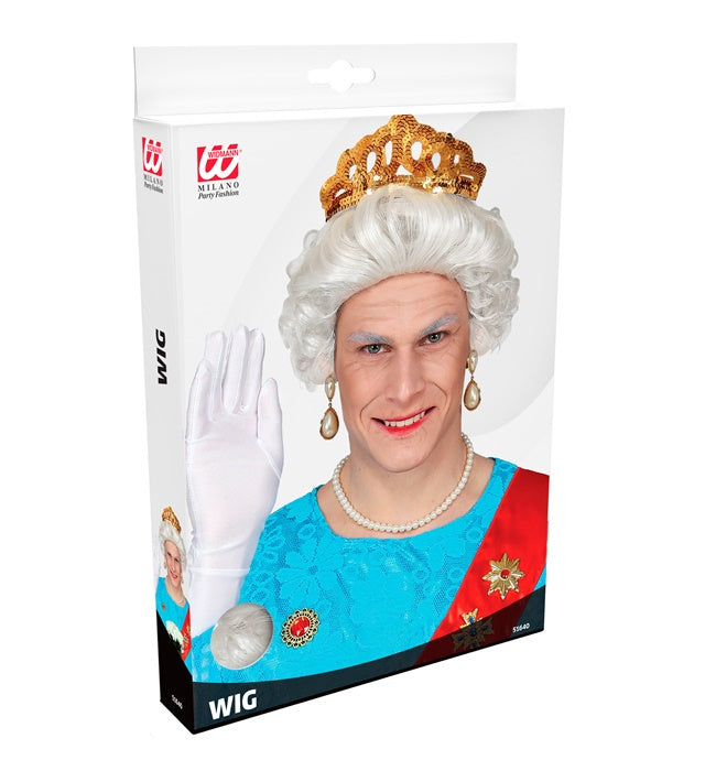 Queen Perücke in klassischem Stil für Fasnacht und Kostümparty