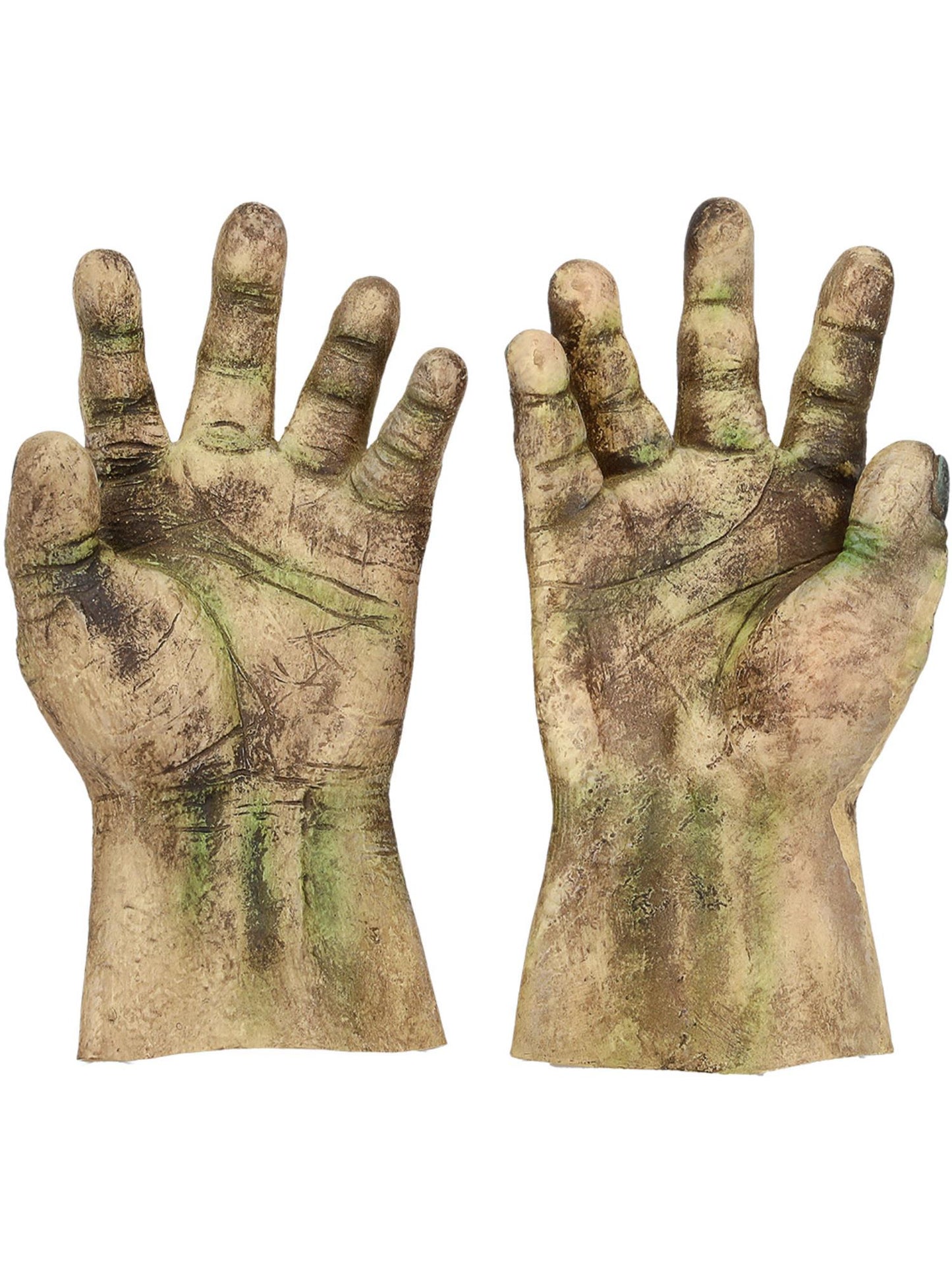 Smiffys Universal Monsters Frankenstein grüne Latex-Handschuhe für Herren – Detailansicht