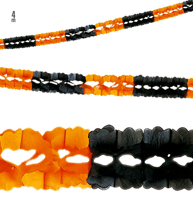 4 Meter lange Halloween-Girlande mit Boa-Design als Dekoration