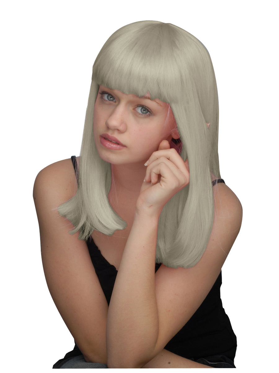 Rubies SHOULDER LENGTH WIG-SILVR Perücke