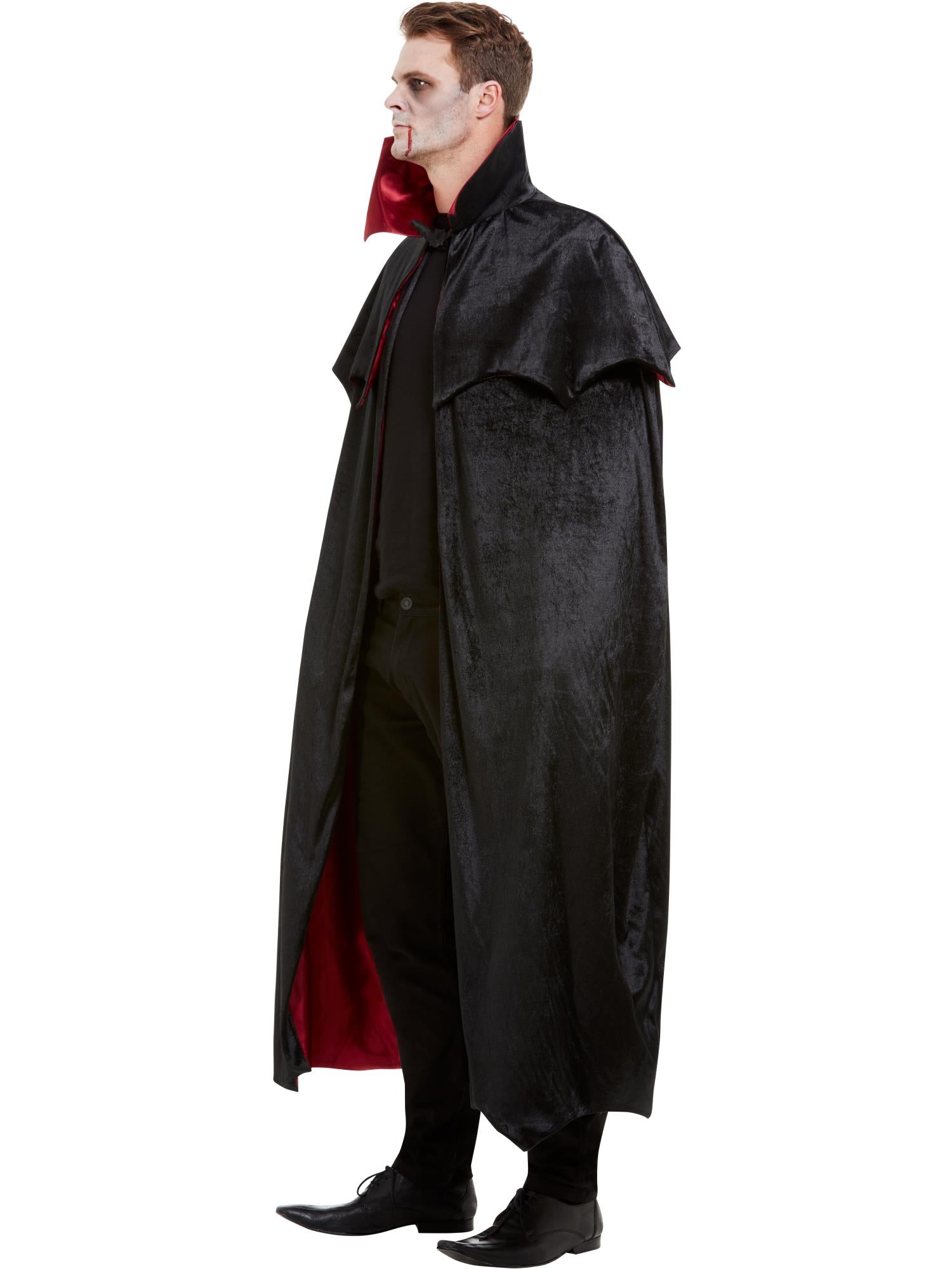 Smiffys Deluxe Vampire Cape Vampirumhang für Erwachsene – Detailansicht