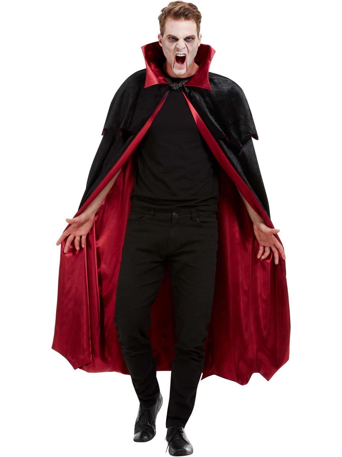 Smiffys Deluxe Vampire Cape Vampirumhang für Erwachsene – Produktansicht