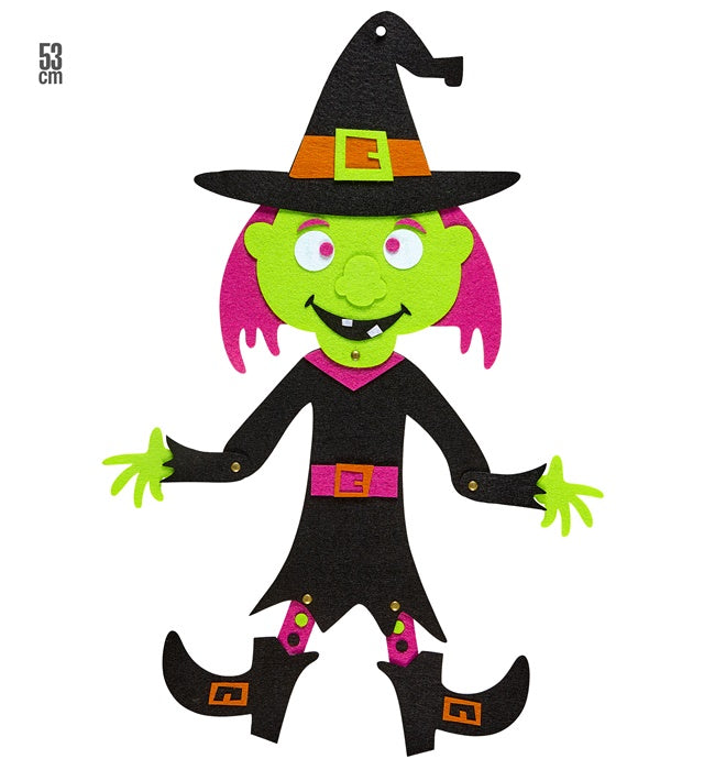 Hexenbesen 53 cm für Halloween- und Fasnachtskostüme