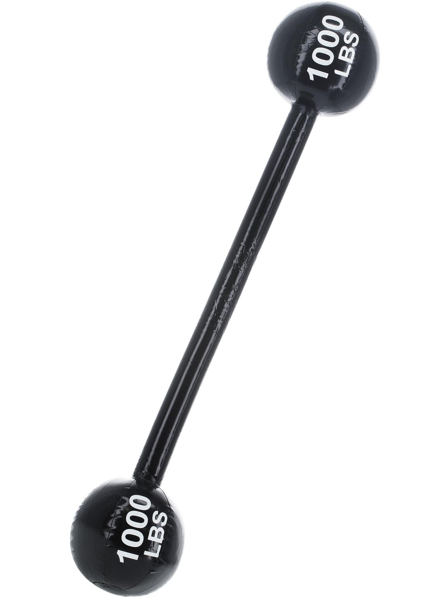 Smiffys schwarze aufblasbare Hantel 120 cm Comedy-Accessoire