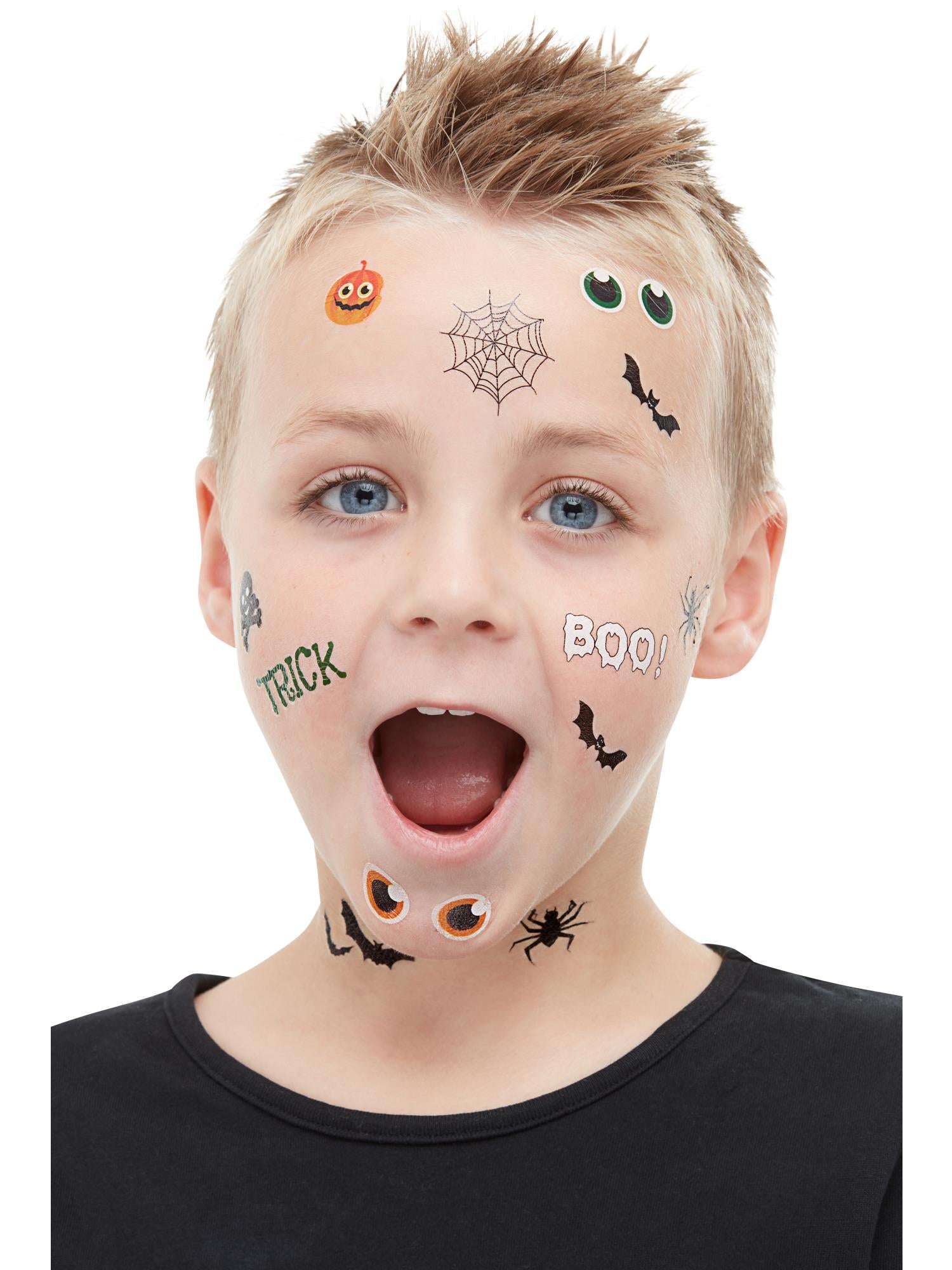 Smiffys Halloween-Tattoo-Transfers HALLTHEME für Kinder