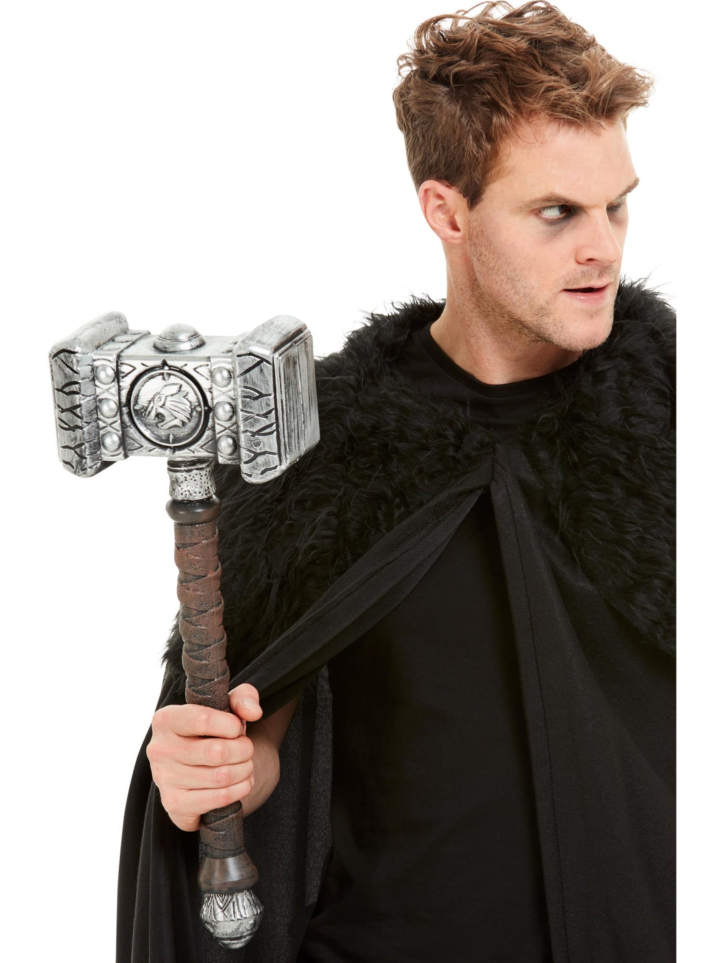 Smiffys Viking-Hammer silberfarben 52 cm für Erwachsene