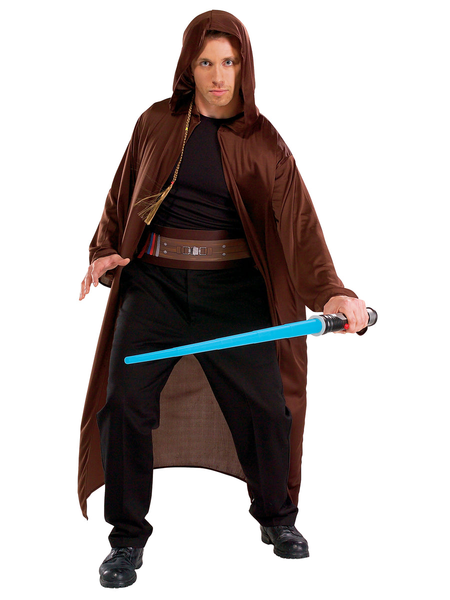 Rubies Jedi Kostümzubehör-Set für Kinder mit Robe, Lichtschwert, Zopf und Gürtel – Produktansicht