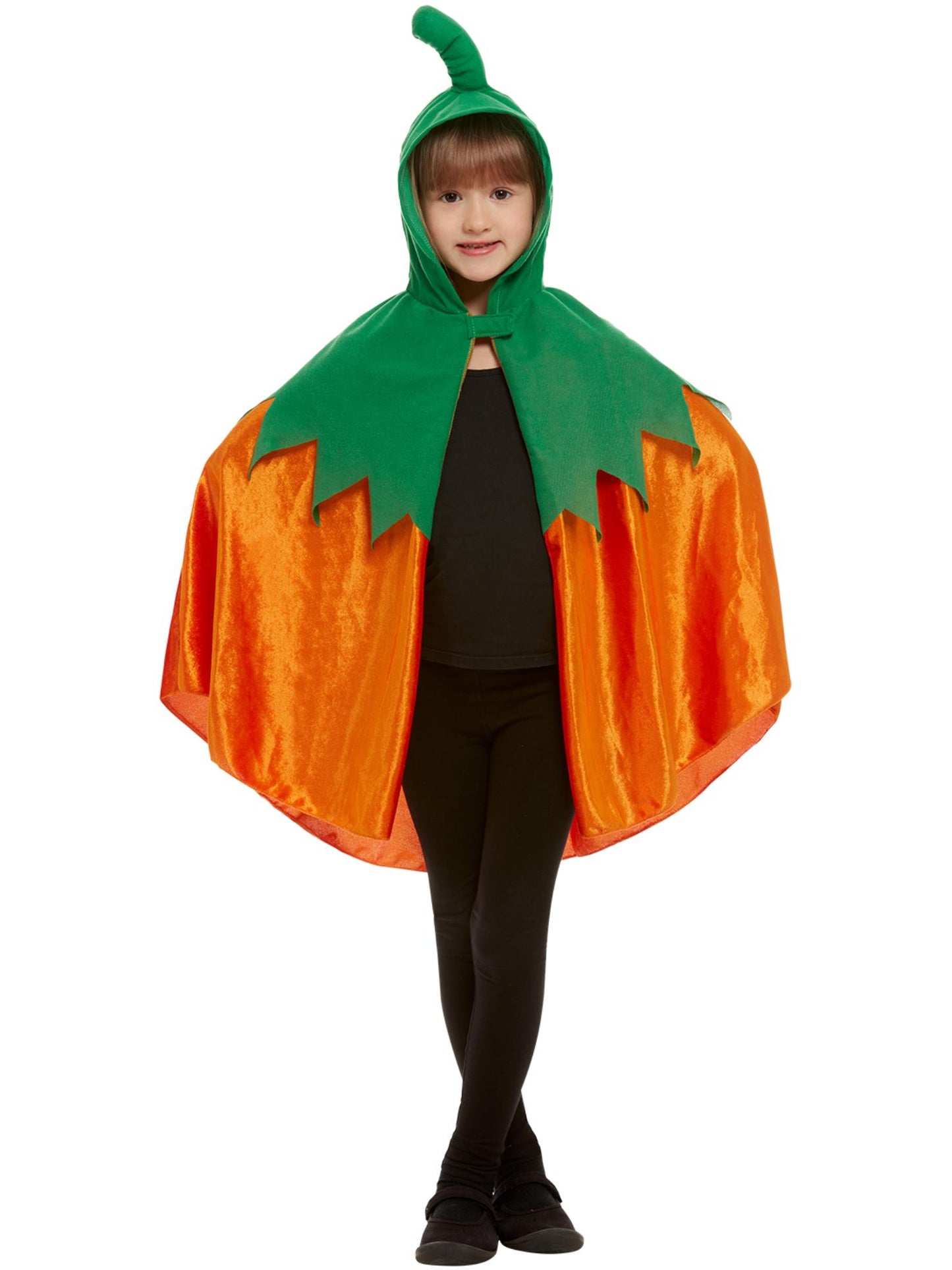 Smiffys Pumpkin Hooded Cape, Orange AC für Unisex