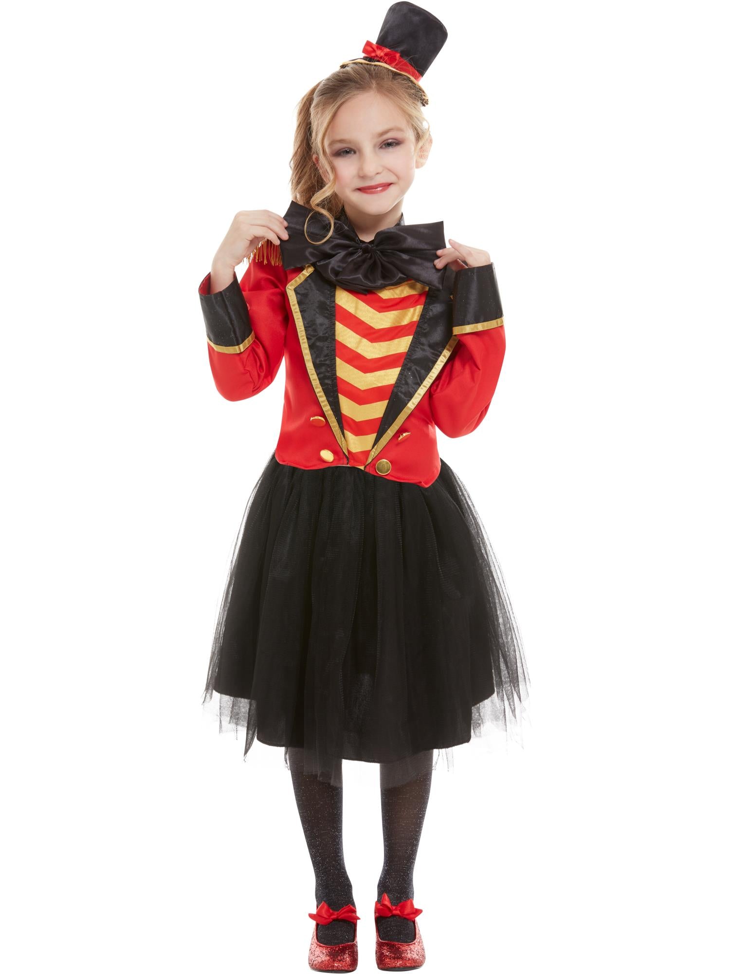 Smiffys rotes Deluxe Ringmaster-Kostüm für Mädchen – Produktansicht