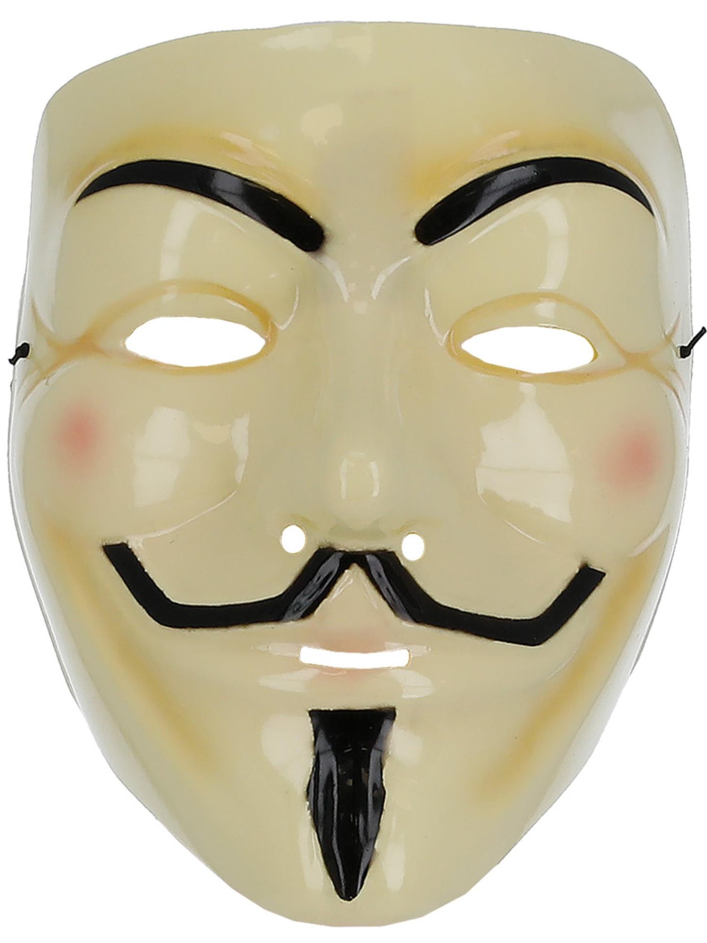 Smiffys Guy Fawkes Maske in Creme für Erwachsene – Detailansicht