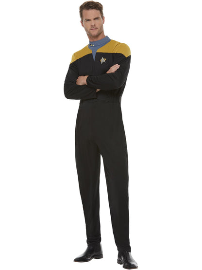 Smiffys HERO Star Trek, Voyager Operations Uniform, Gold & Blac CS für Herren