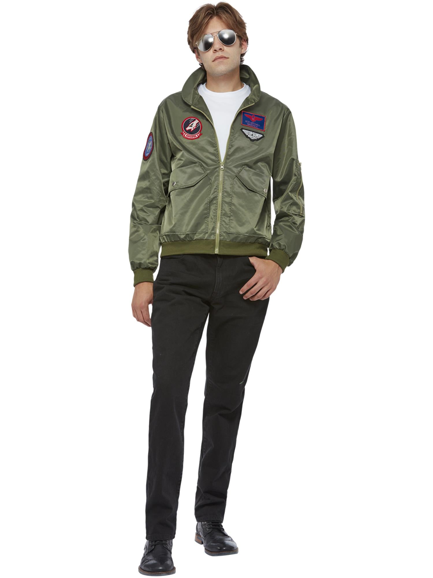 Smiffys Top Gun Maverick Bomber Jacket für Herren – Kostümjacke – Produktansicht