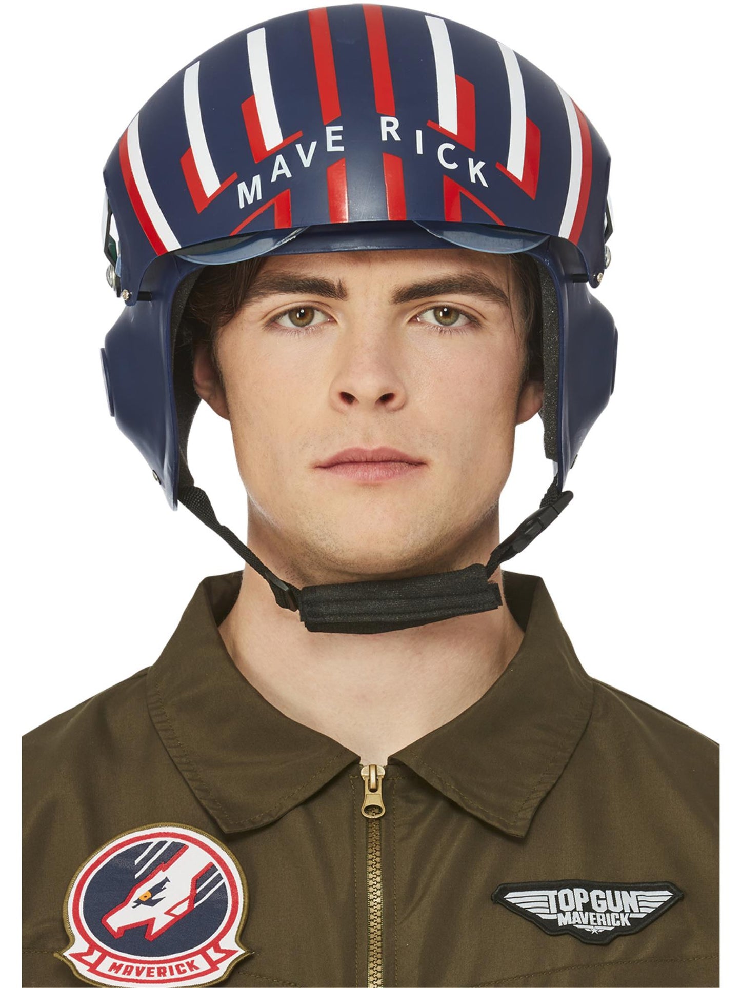 Smiffys Top Gun Maverick Helm für Herren mit verstellbarem Visier – Produktansicht