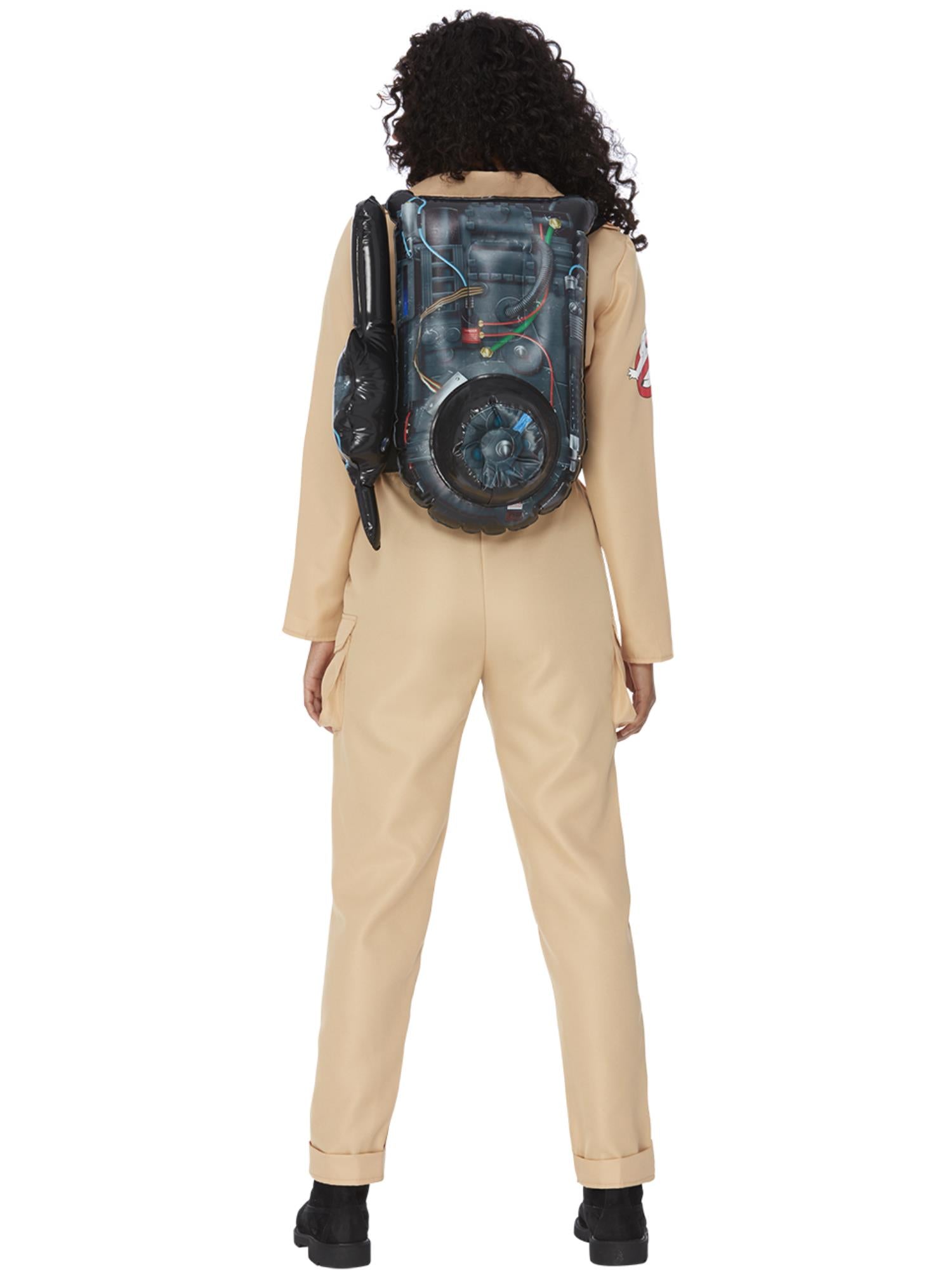 Smiffys Ghostbusters Kostüm für Damen mit Overall und aufblasbarem Rucksack – Detailansicht