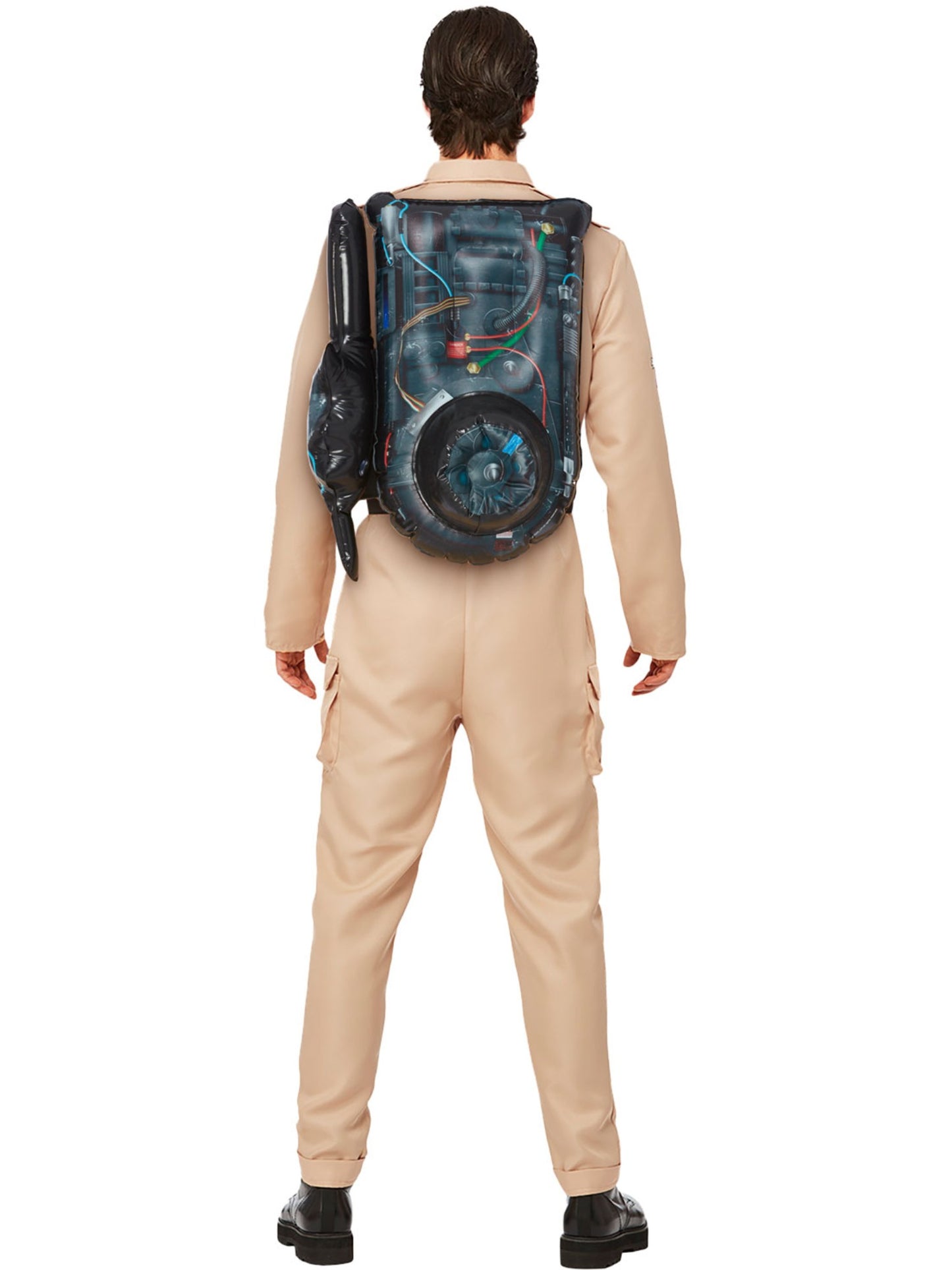Smiffys Ghostbusters Kostüm für Herren in Beige mit Overall und aufblasbarem Rucksack – Detailansicht