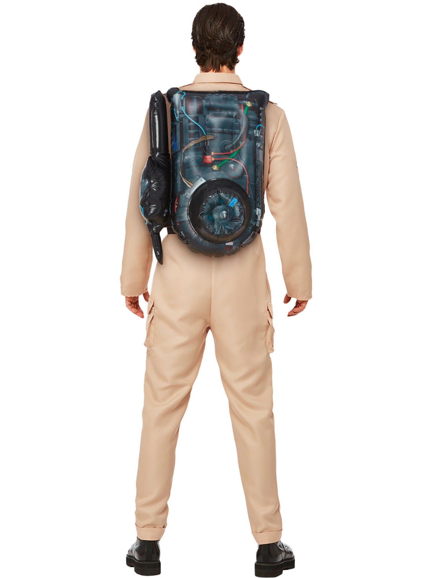 Smiffys Ghostbusters Kostüm für Herren in Beige mit Overall und aufblasbarem Rucksack – Detailansicht