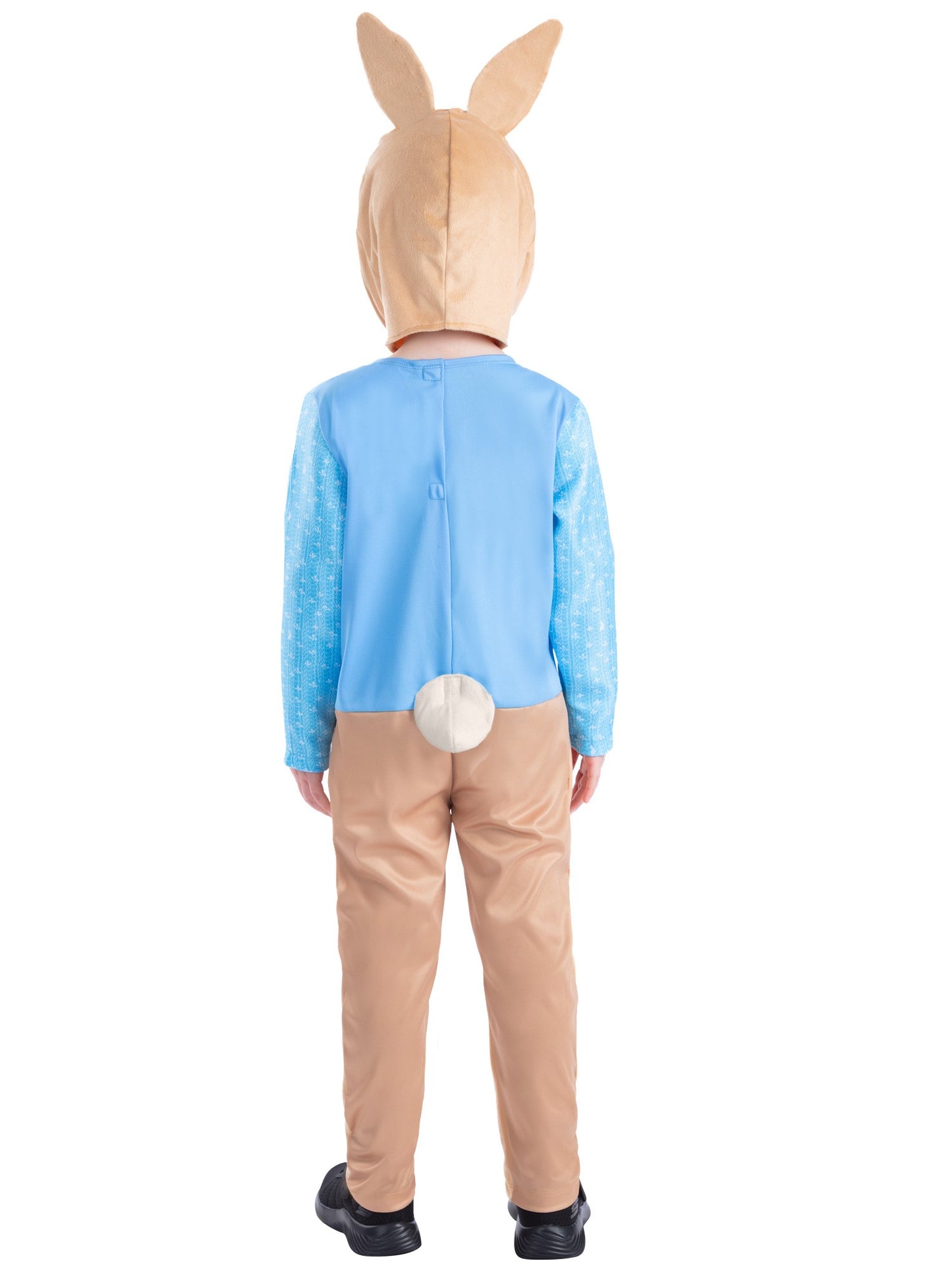 Smiffys Peter Rabbit Kostüm für Jungen in Blau mit Charakterkapuze – Detailansicht