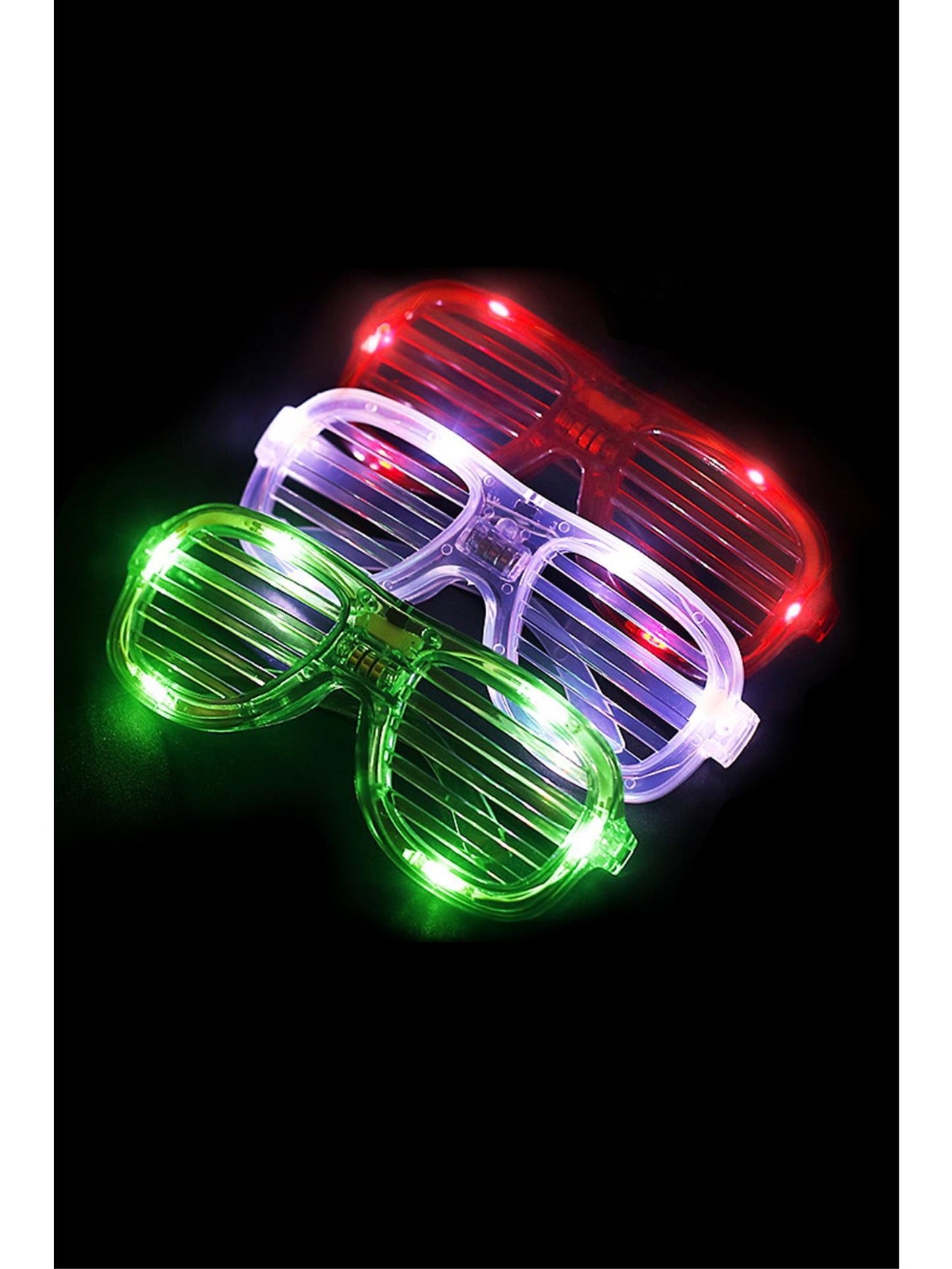 Smiffys LED Light Up Shutter Glasses, Assorted JN für Unisex