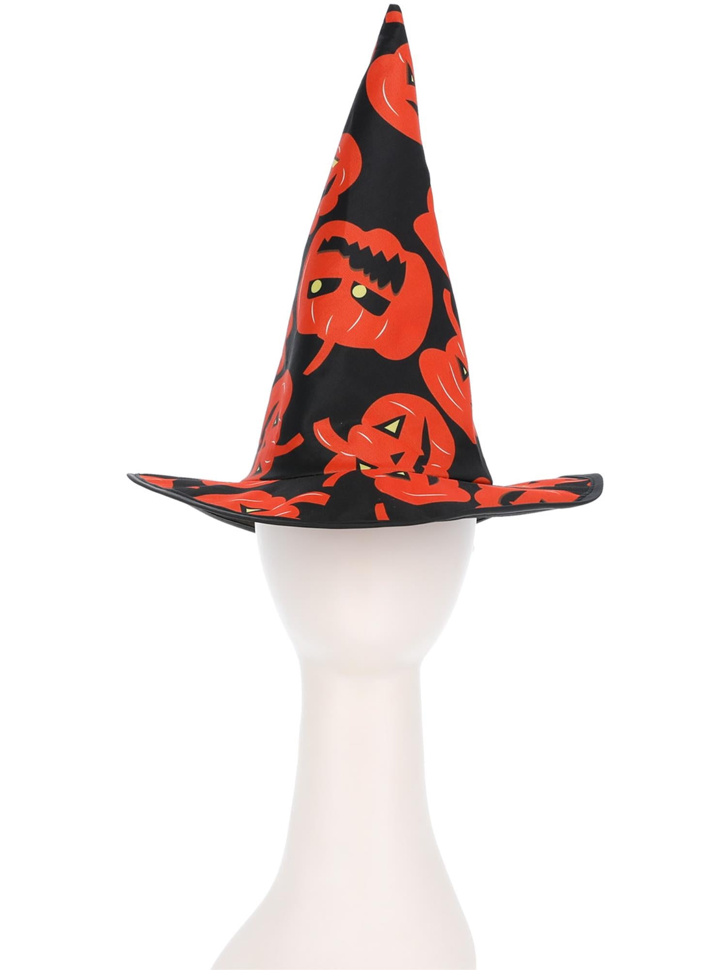 Smiffys Pumpkin Hexenhut für Kinder in Schwarz – Detailansicht