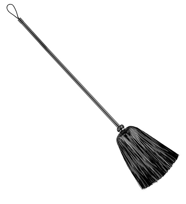 Schwarzer Lametta Hexenbesen 92 cm als Halloween und Fasnacht Accessoire