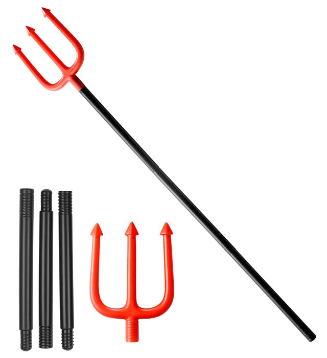 Zerlegbarer Dreizack 114 cm als Kostümzubehör für Fasnacht und Halloween