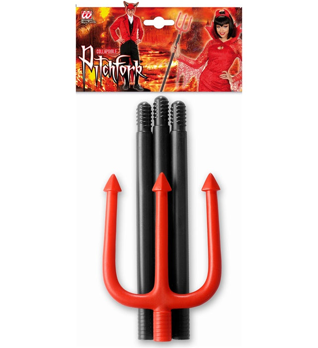 Zerlegbarer Dreizack 114 cm als Kostümzubehör für Fasnacht und Halloween