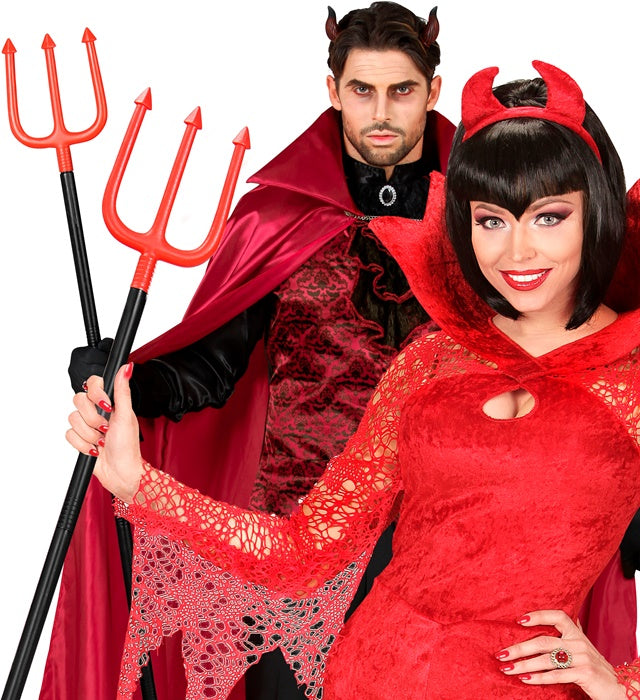 Zerlegbarer Dreizack 114 cm als Kostümzubehör für Fasnacht und Halloween