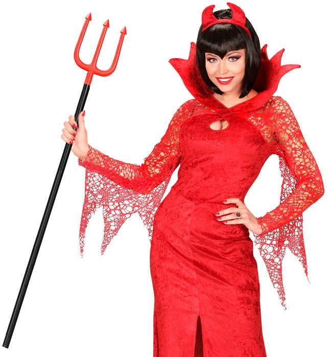 Zerlegbarer Dreizack 114 cm als Kostümzubehör für Fasnacht und Halloween