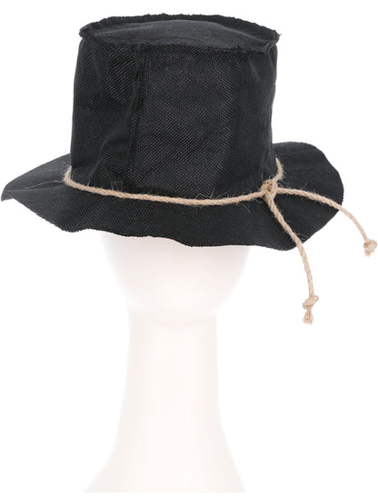 Smiffys Burlap Scarecrow Top Hat, Black für Unisex
