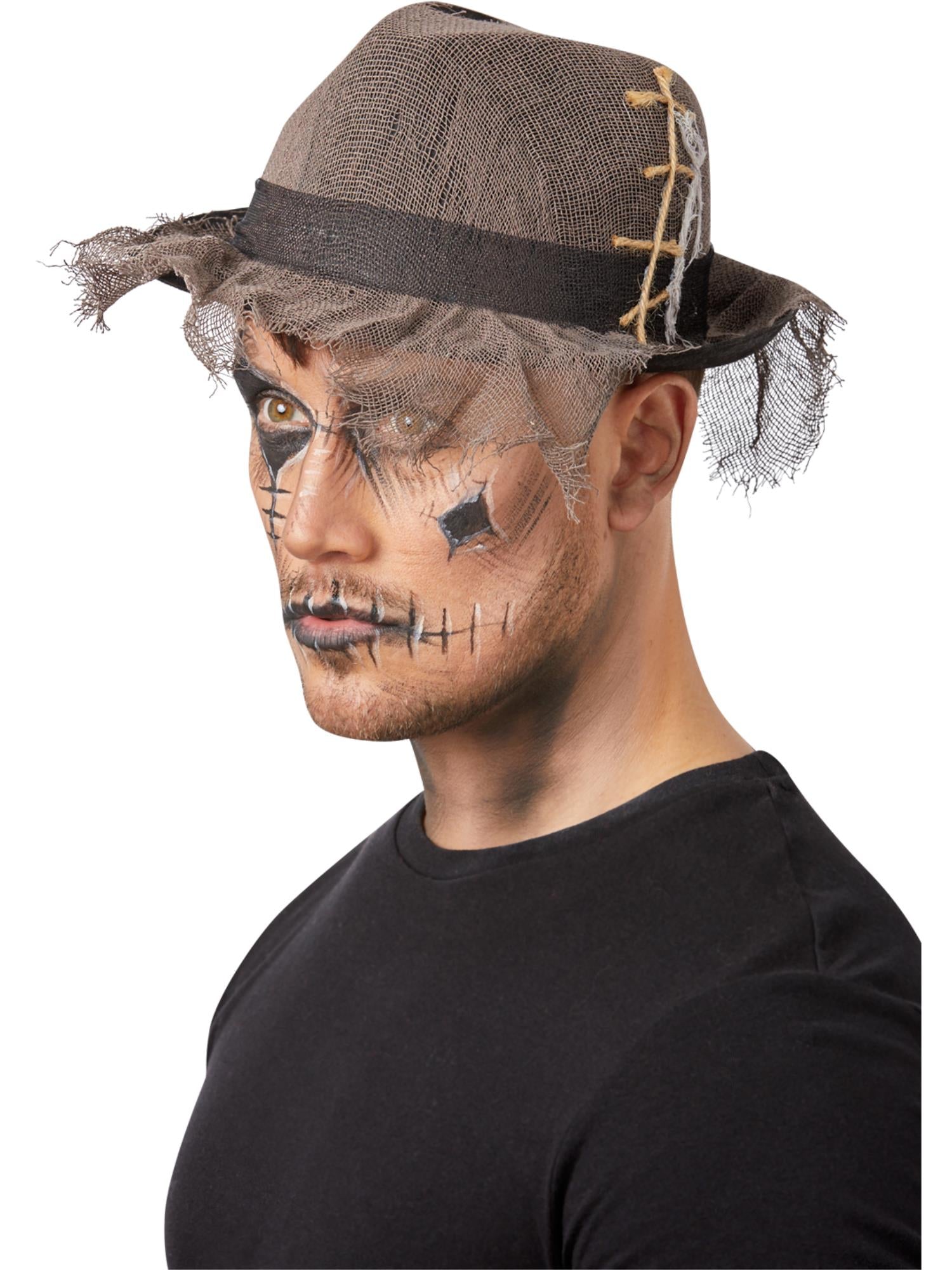 Smiffys Gothic Trilby-Hut grau im distressed Leinenstil – Produktansicht