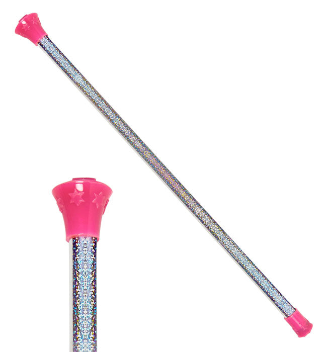 Holografischer Majorettenstab 51 cm mit schillernder Oberfläche