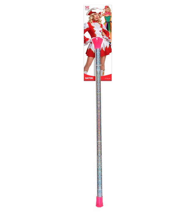 Holografischer Majorettenstab 51 cm mit schillernder Oberfläche