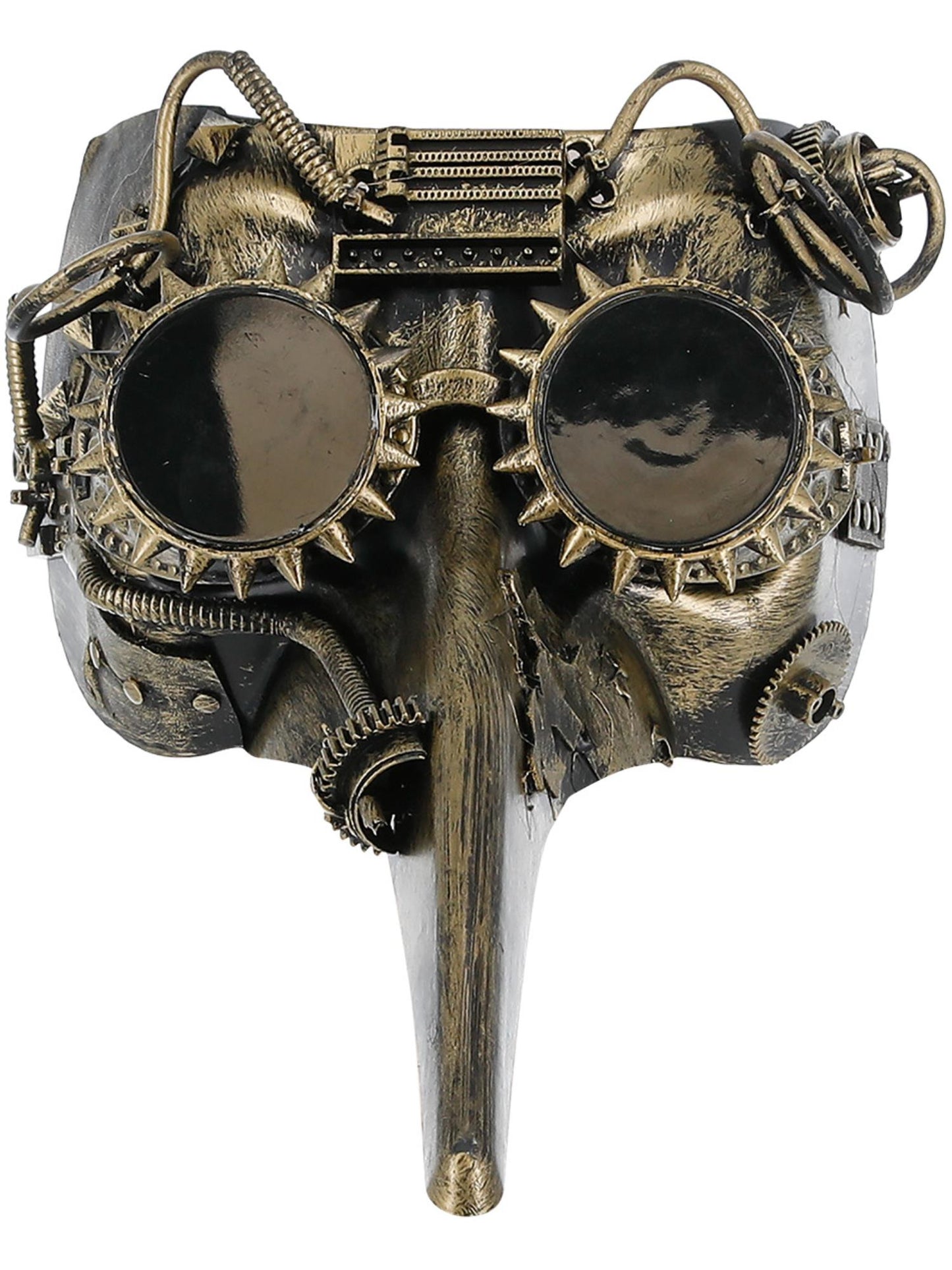 Smiffys Victorian Steampunk Plague Doctor Maske in Bronze für Herren – Detailansicht