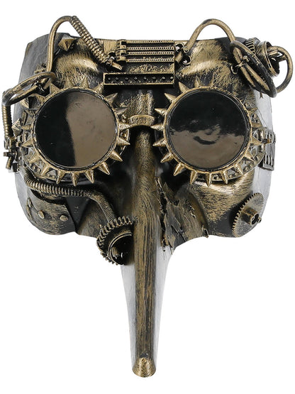 Smiffys Plague Doctor Maske Victorian Steampunk bronze für Herren – Detailansicht