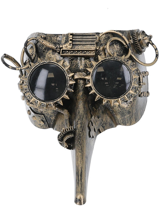 Smiffys Victorian Steampunk Plague Doctor Maske in Bronze für Herren – Produktansicht
