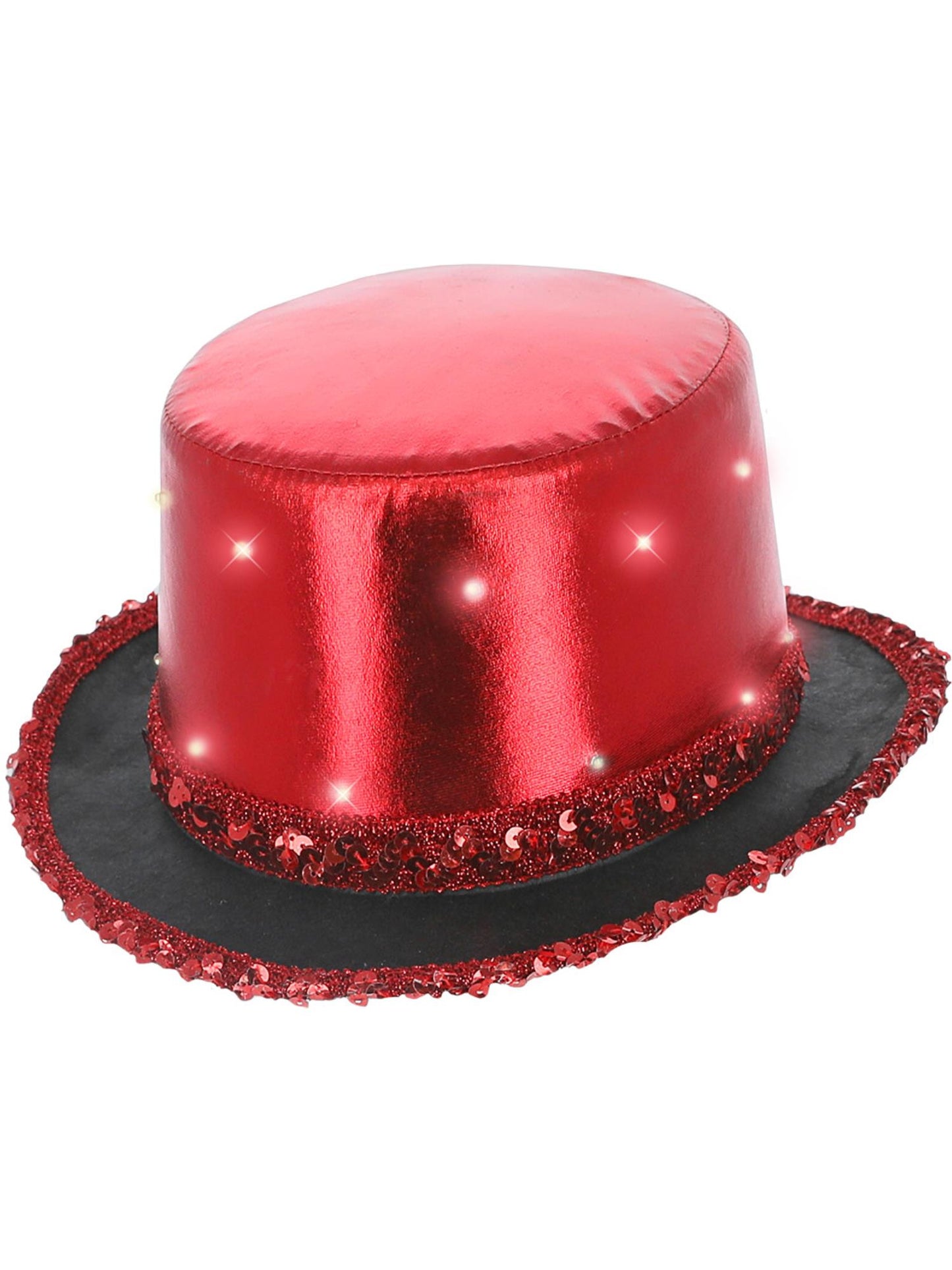 Smiffys Devil LED Metallic-Zylinder rot mit Beleuchtung
